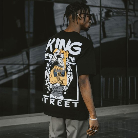 Мъжка тениска, Oversize, king of the street, Ft7572
