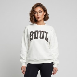 Дамска бяла блуза с надпис SOUL, Ft6012
