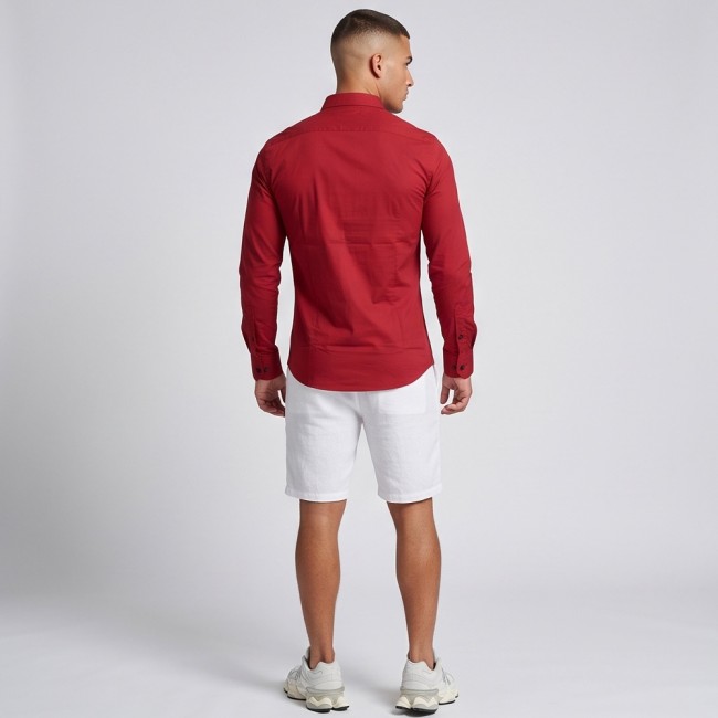 Мъжка червена риза батал slim fit Ft5689 | Ризи | Frash.EU Мъжка червена риза батал slim fit Ft5689 | Frash.EU