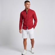 Мъжка червена риза батал slim fit Ft5689